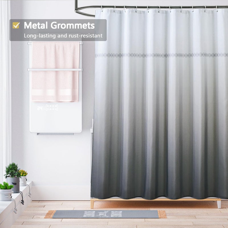 LLSCL Fabric Shower Curtain Liner with Magnets, Waterproof Hotel Quality, 72 x 72 Machine Washable - Image 2